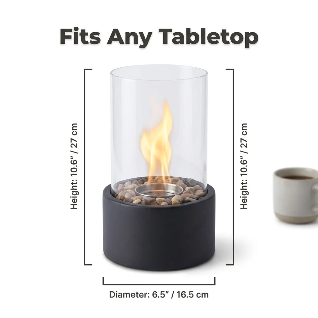 TableFire™ - Compact tabletop fireplace with real dancing flames