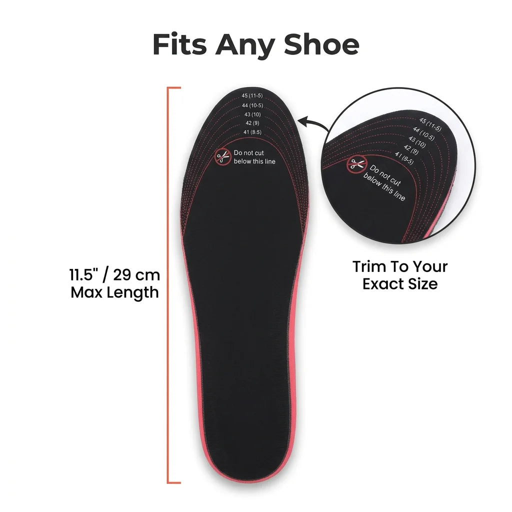 HotSole™ - Rechargeable heated insoles with wireless remote control