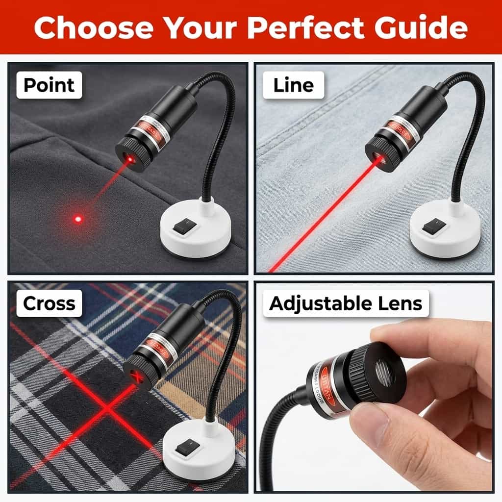 Magnetický šicí laser - Perfektní rovné stehy pokaždé