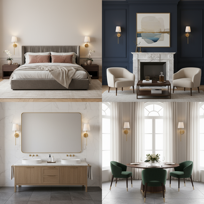 Elegant Wireless Wall Sconces - Tool-free installation