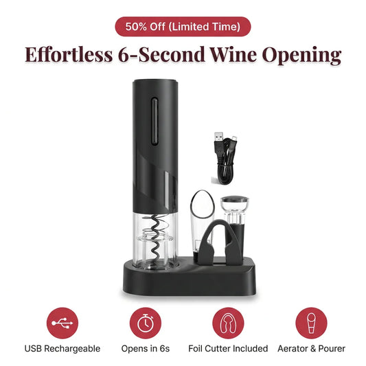 Electric Wine Bottle Opener - One-Touch Wine Opener