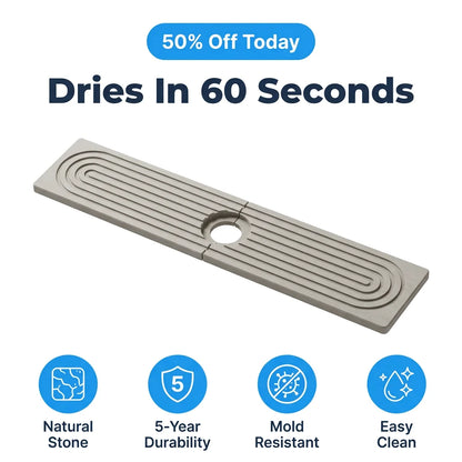DryLock™ - Superabsorbent diatomaceous earth dish drying mat