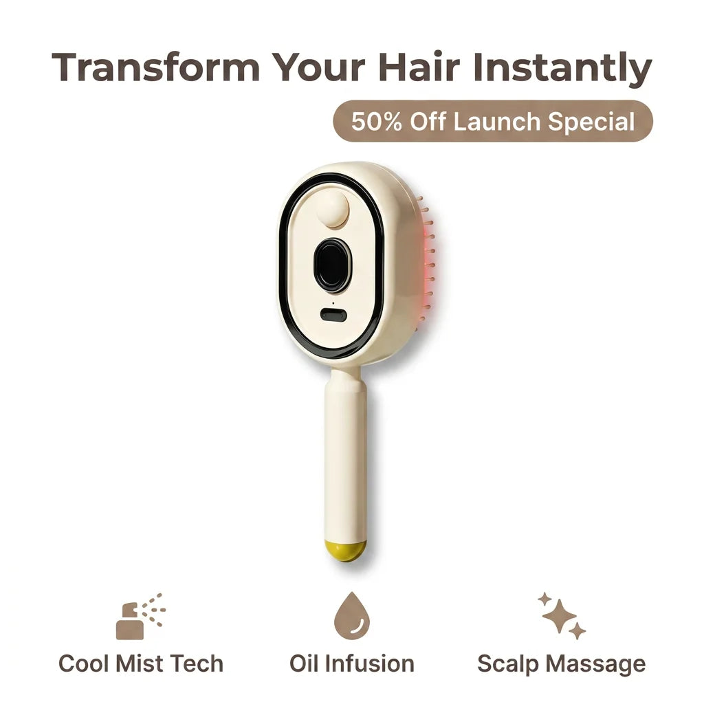 MistBrush™ - Nano Mist Technology for Frizz-Free Hydration