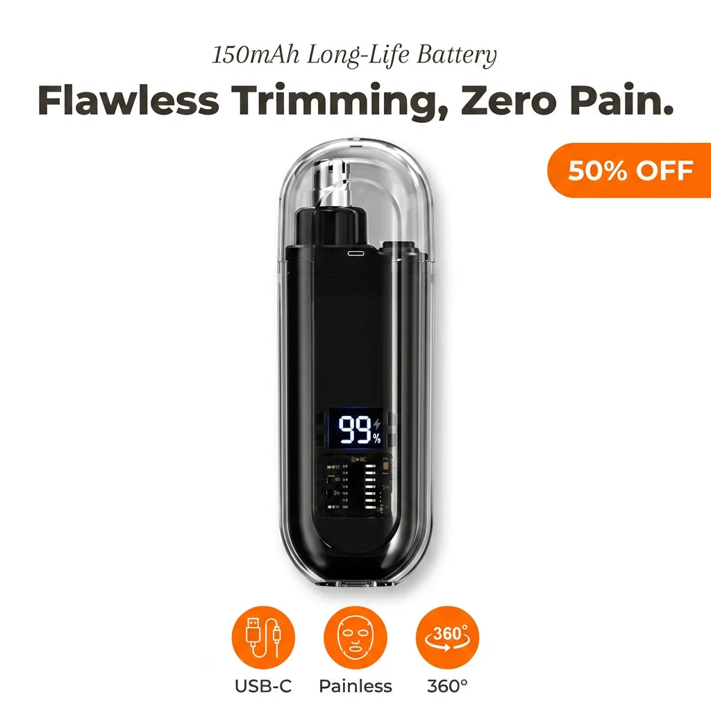 SmartTrim™ - Painless and precise nose hair trimmer