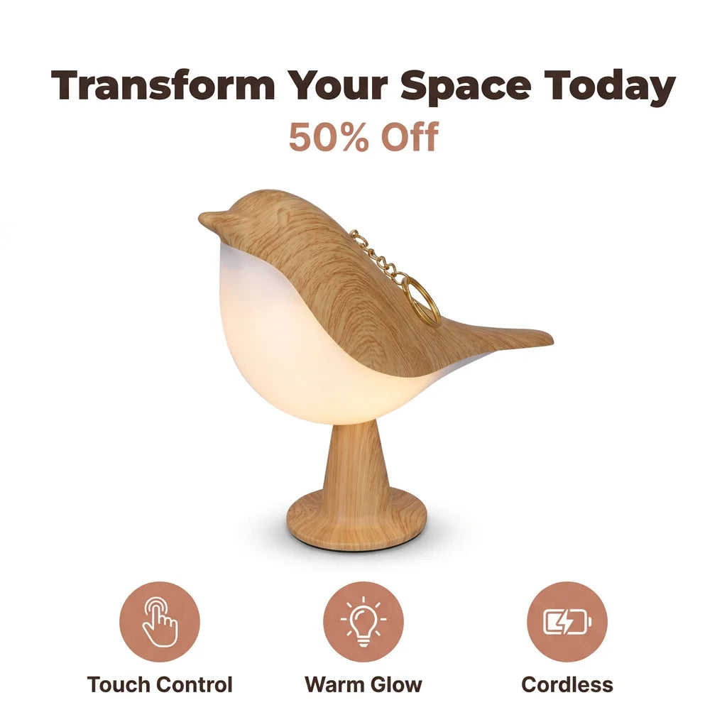 ZenLight™ - Cordless Bird-Shaped Lamp with Aromatherapy Diffuser