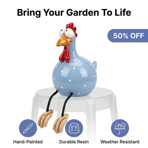 YardChick™ - Charming resin garden accents in five vibrant colors