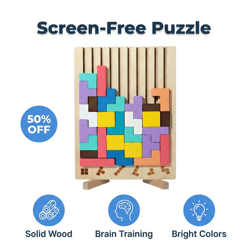 FocusBlock™ - Sustainable wooden stacking game for enhanced concentration