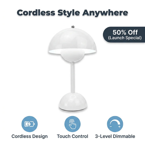 FlexLamp™ - Cordless Retro Touch-Dimming Table Lamp