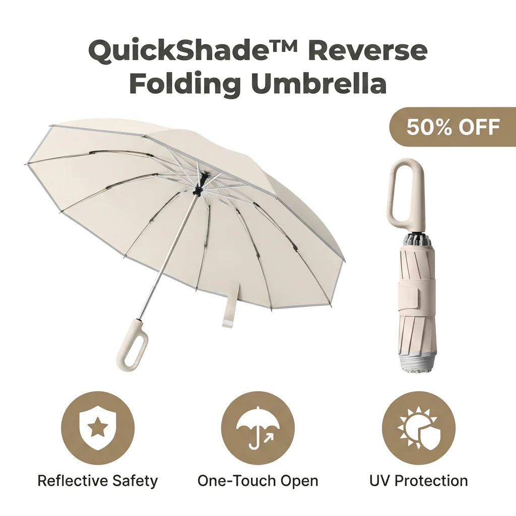 QuickShade™ - Automatic one-touch compact travel umbrella