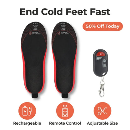 HotSole™ - Rechargeable heated insoles with wireless remote control