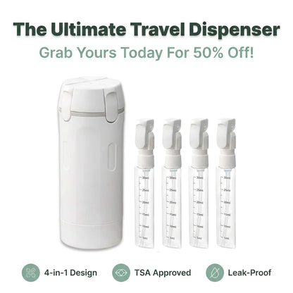 TravelFit™ - Leakproof 4-in-1 Compact Toiletry Dispenser