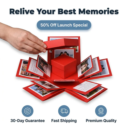 SurpriseBox™ – explosiv minnespresentask