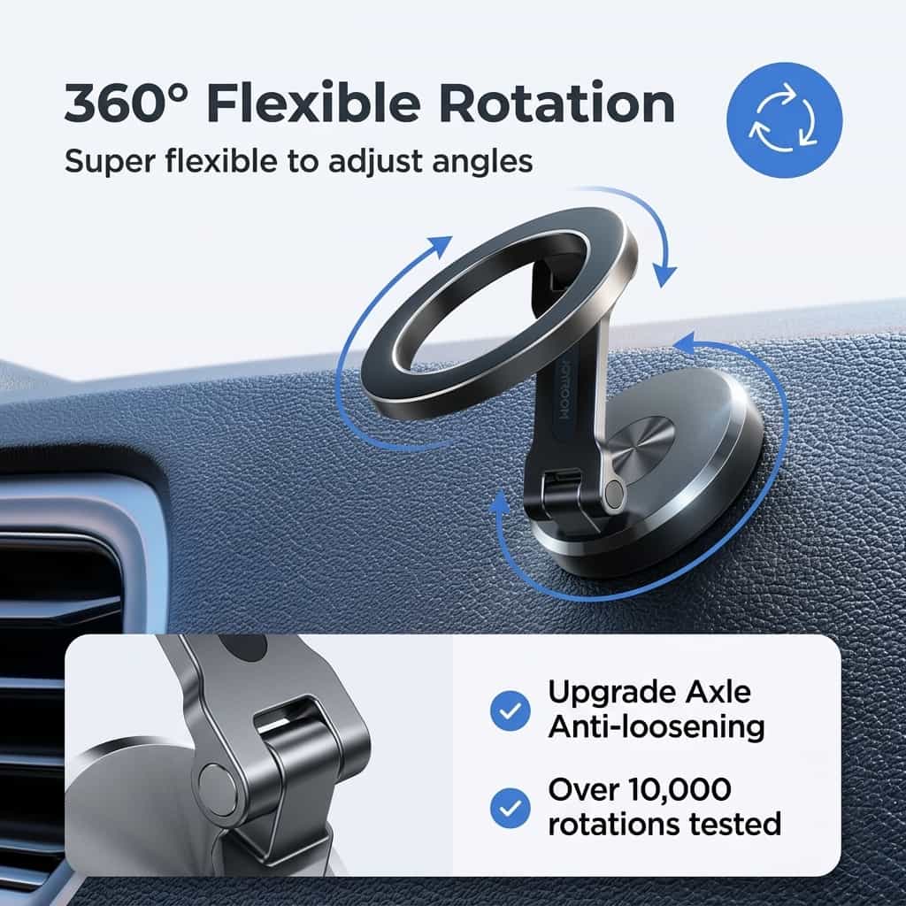 Foldable Magnetic Phone Mount - Hands-Free Driving