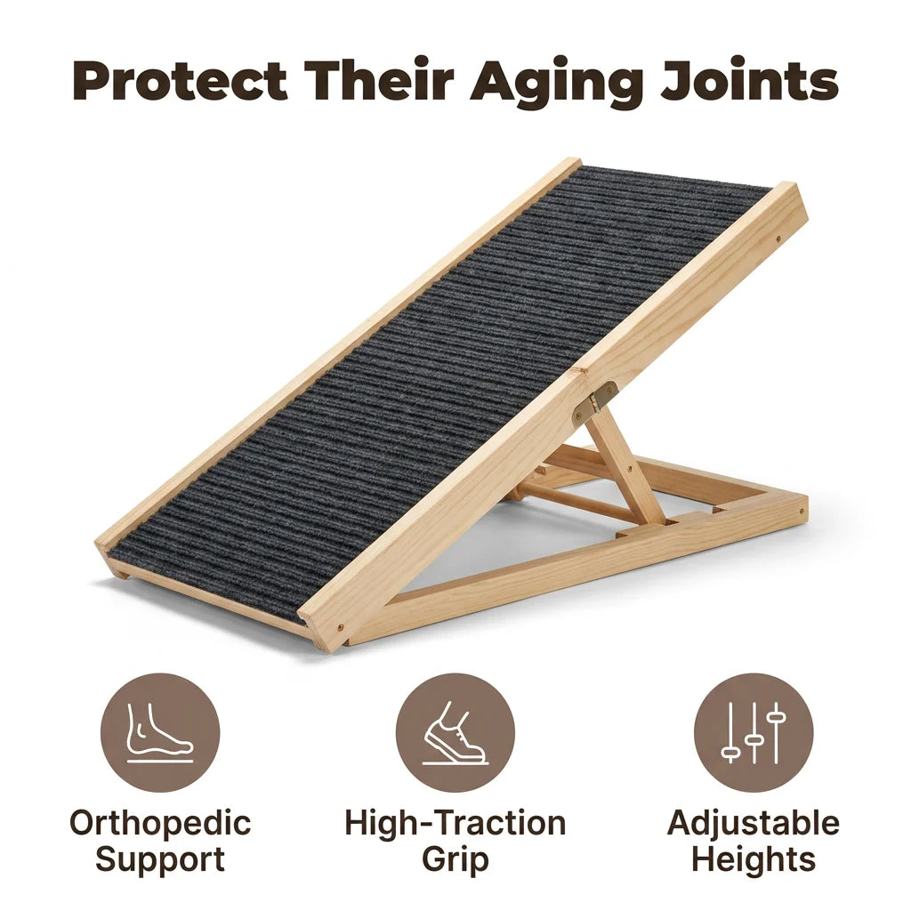 Adjustable Pet Ramp - Folding design for easy storage and portability