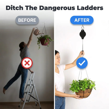 SmartLift™ - Effortless Retractable Plant Pulley System