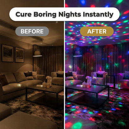 PartySpin™ - Instant rotating RGB strobe light for any room