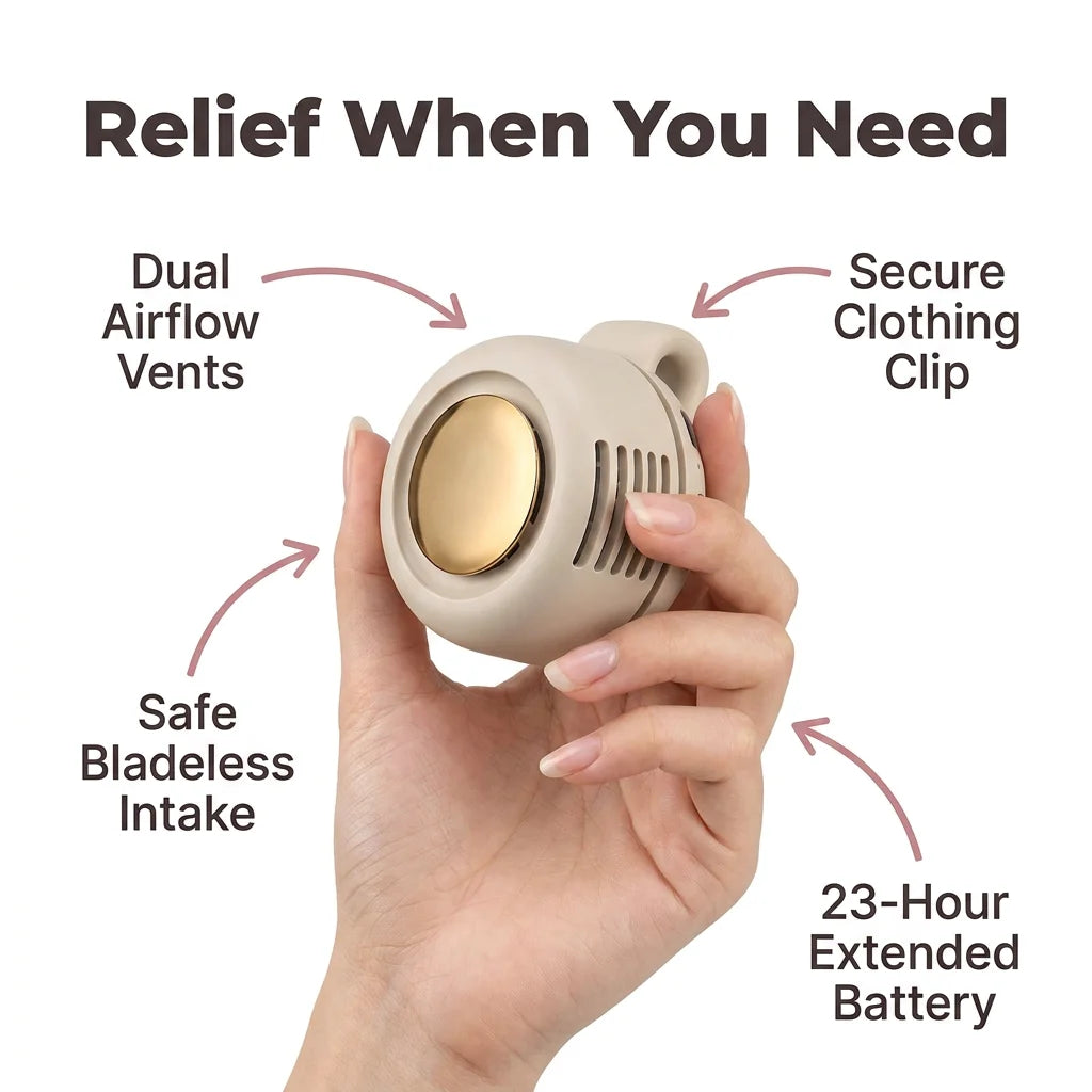CoolClip™ - Portable Bladeless Under-Clothing Fan