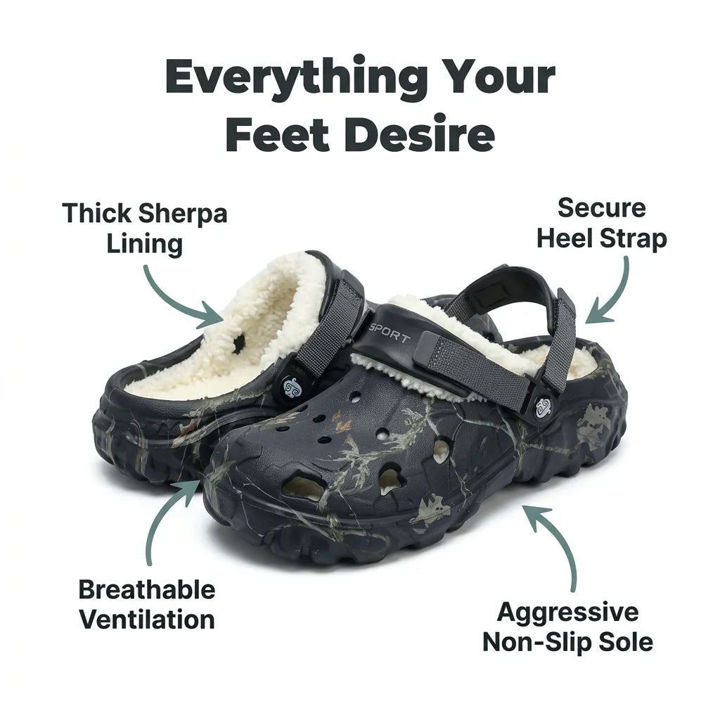 CozyLock™ - Warm lined clogs with adjustable heel strap