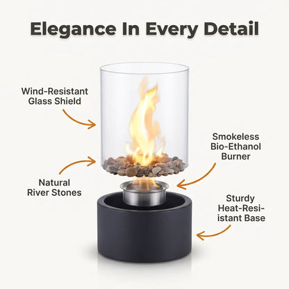 TableFire™ - Compact tabletop fireplace with real dancing flames