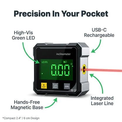 ExactAngle™ - Professional Digital Laser Level for Precision Measurements