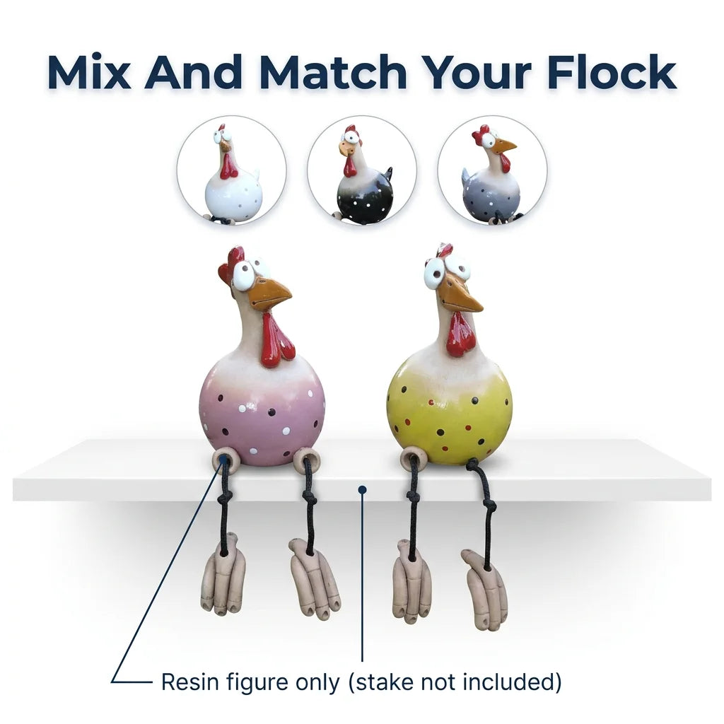 YardChick™ - Charming resin garden accents in five vibrant colors