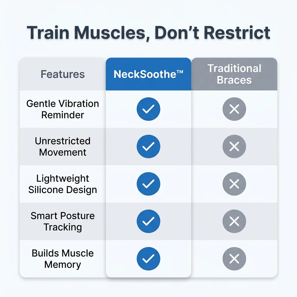NeckSoothe™ - Smart vibration posture corrector for spinal alignment