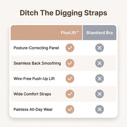 FlexLift™ - Wireless push-up bra for all-day comfort and back support