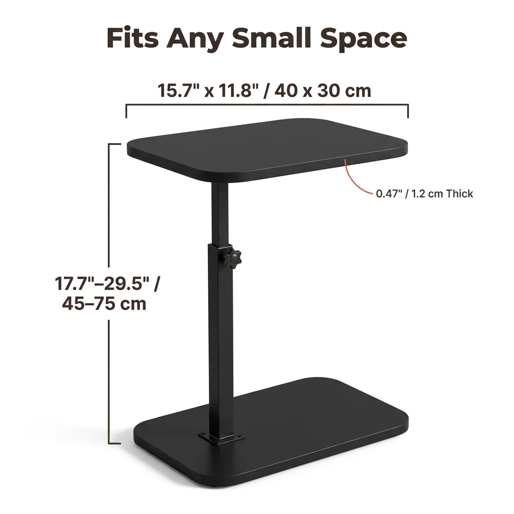 FlexTable™ - Height adjustable side table with rectangular top