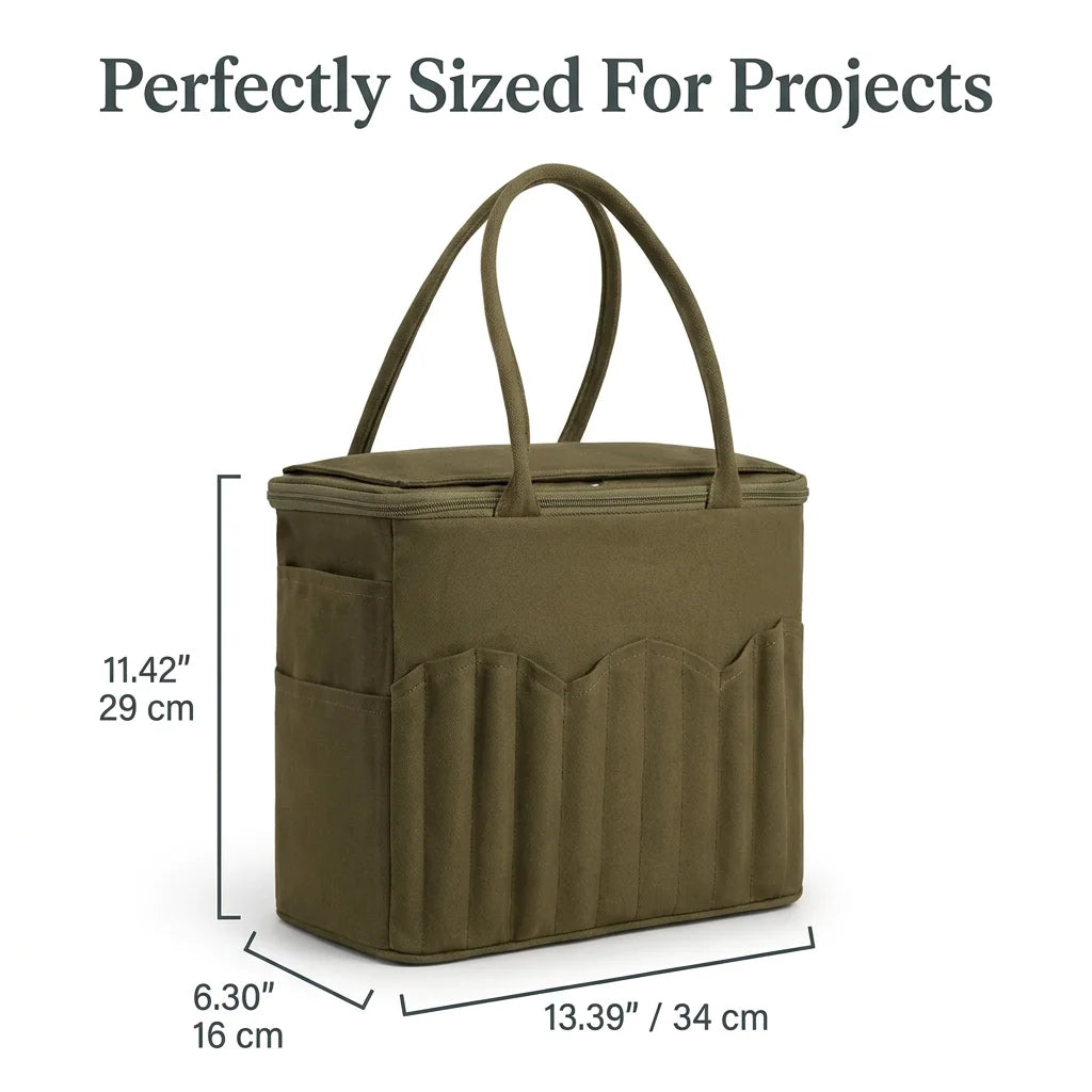KnitShield™ - Premium Canvas Needle Organizer Bag