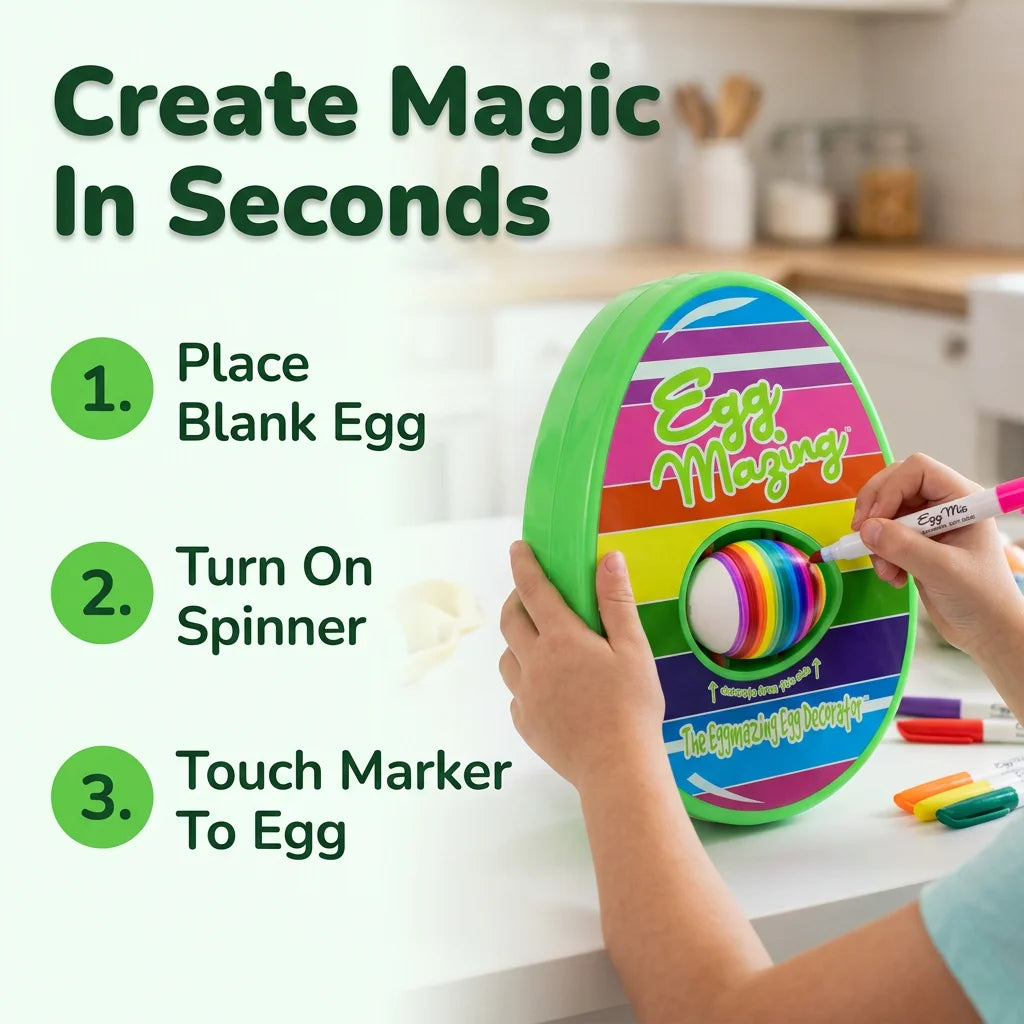 Kids Egg Coloring Kit - Mess-Free Egg Decorating Kit