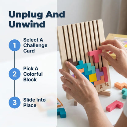 FocusBlock™ - Sustainable wooden stacking game for enhanced concentration