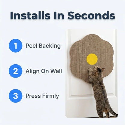 ClawShield™ - Stylish Floral Wall-Mounted Cat Scratcher