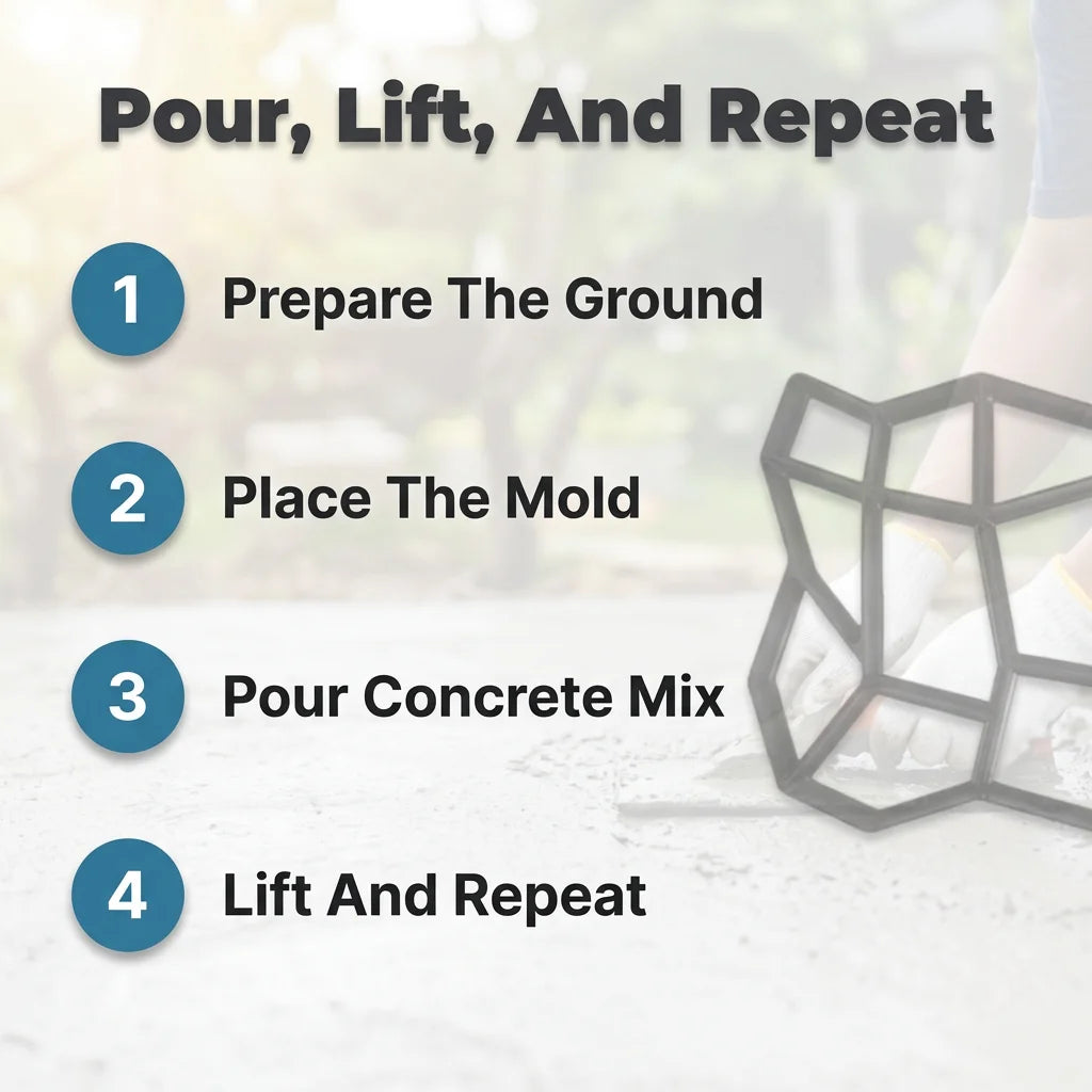 SmartMold™ - Reusable garden path paving mold for DIY landscaping