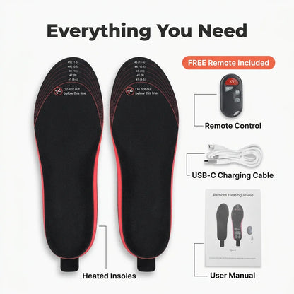 HotSole™ - Rechargeable heated insoles with wireless remote control