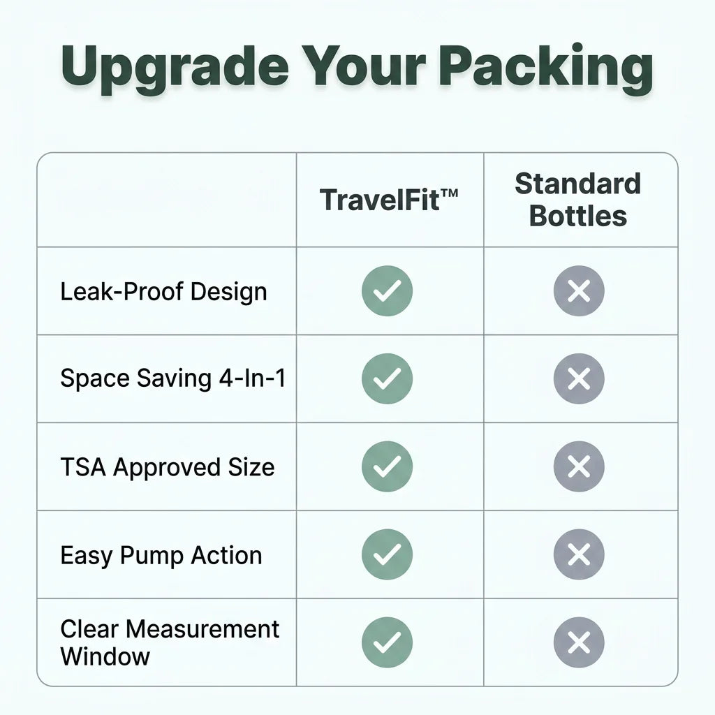 TravelFit™ - Leakproof 4-in-1 Compact Toiletry Dispenser