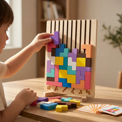 FocusBlock™ - Sustainable wooden stacking game for enhanced concentration