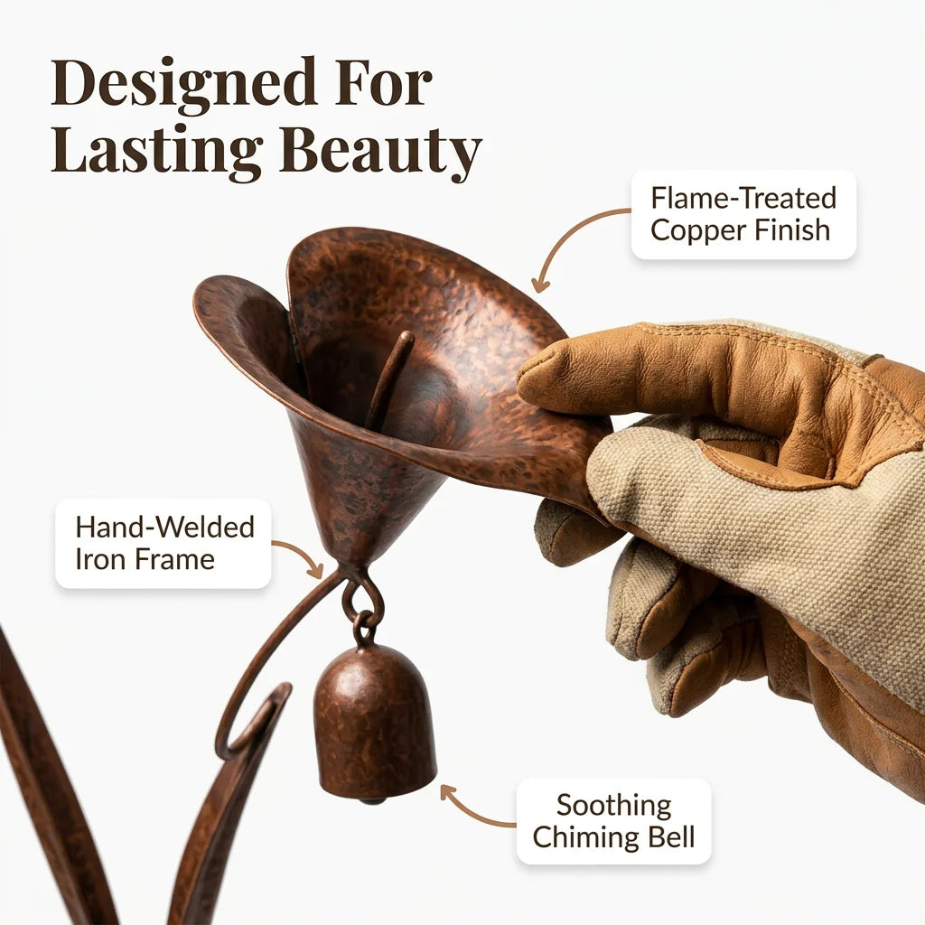 CallaChime™ - Handcrafted garden stake with elegant lily design