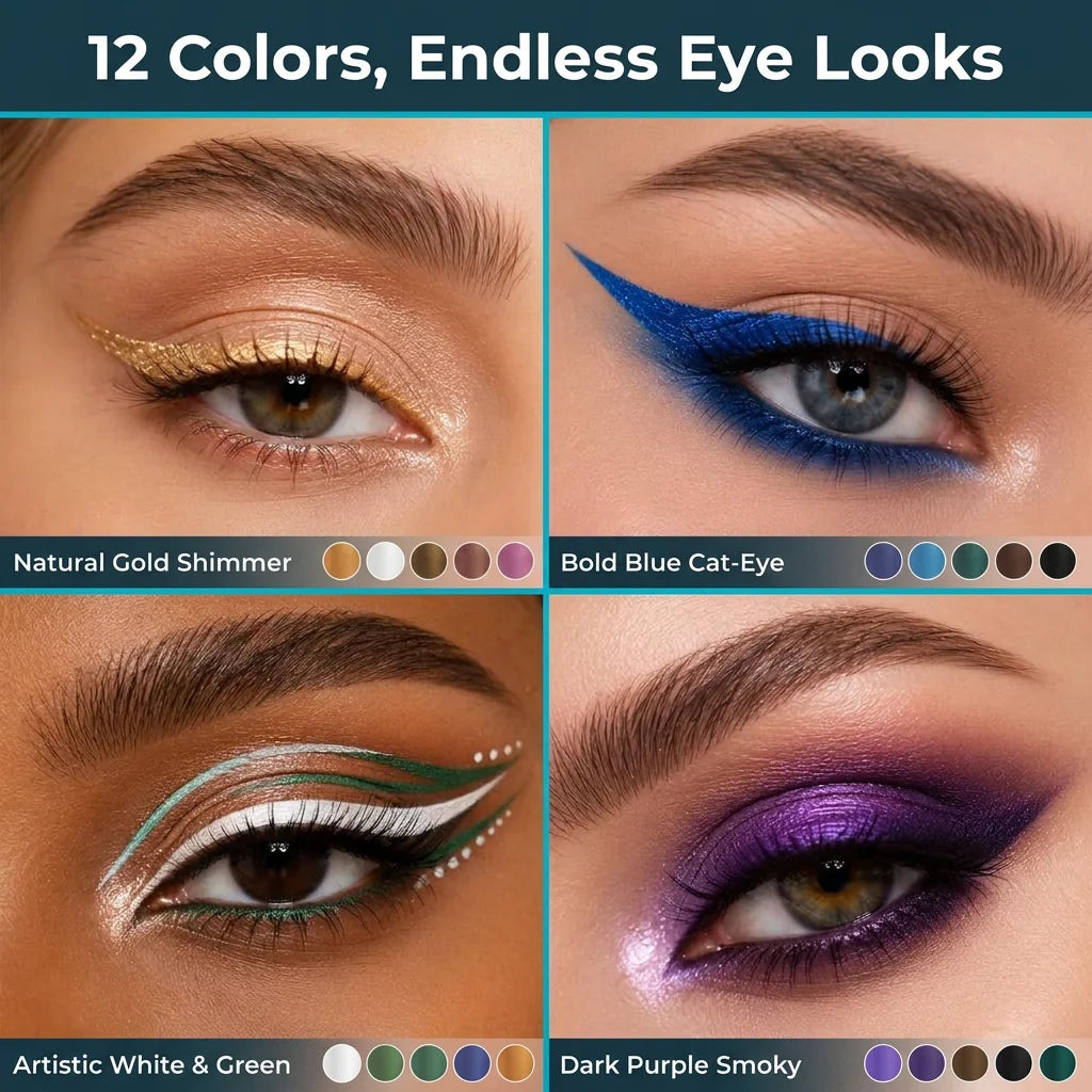 SparklePen™ - 12 Shades of Pearlescent Metallic Eyeliner