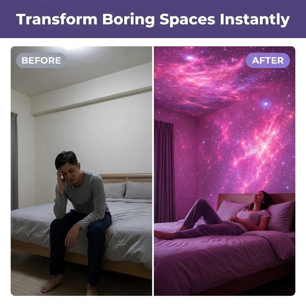 LED star projector with 10 projection slides