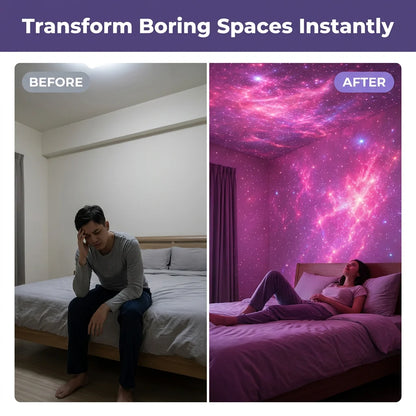 LED star projector with 10 projection slides