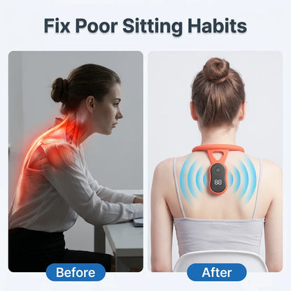 NeckSoothe™ - Smart vibration posture corrector for spinal alignment