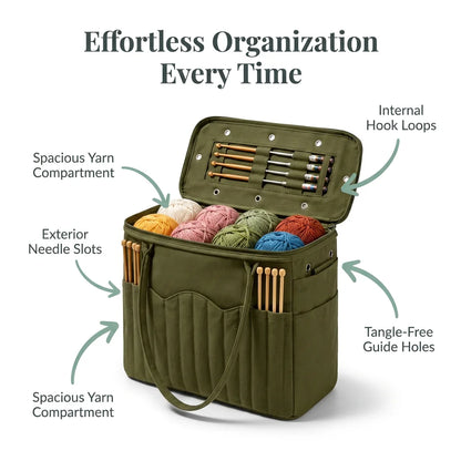 KnitShield™ - Premium Canvas Needle Organizer Bag