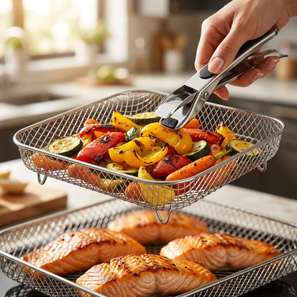 AirStack™ - Stackable air fryer baskets for multi-level cooking
