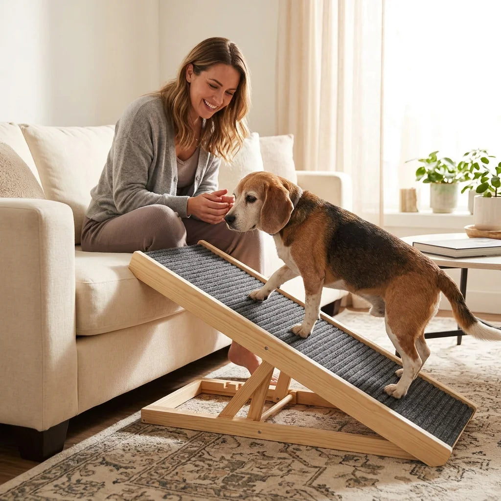 Adjustable Pet Ramp - Folding design for easy storage and portability