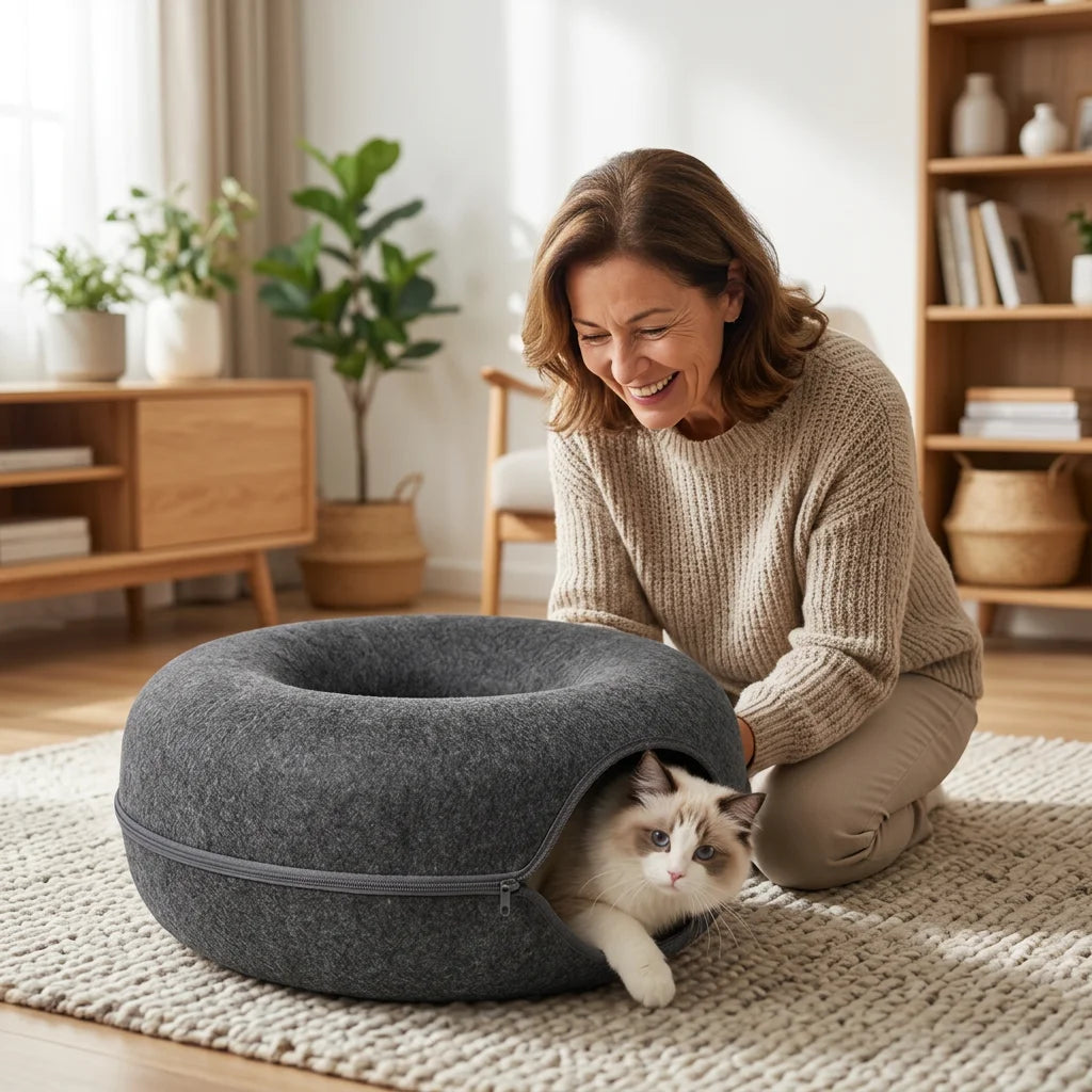 CozyNest™ - Secure hideout and comfortable sanctuary for anxious cats