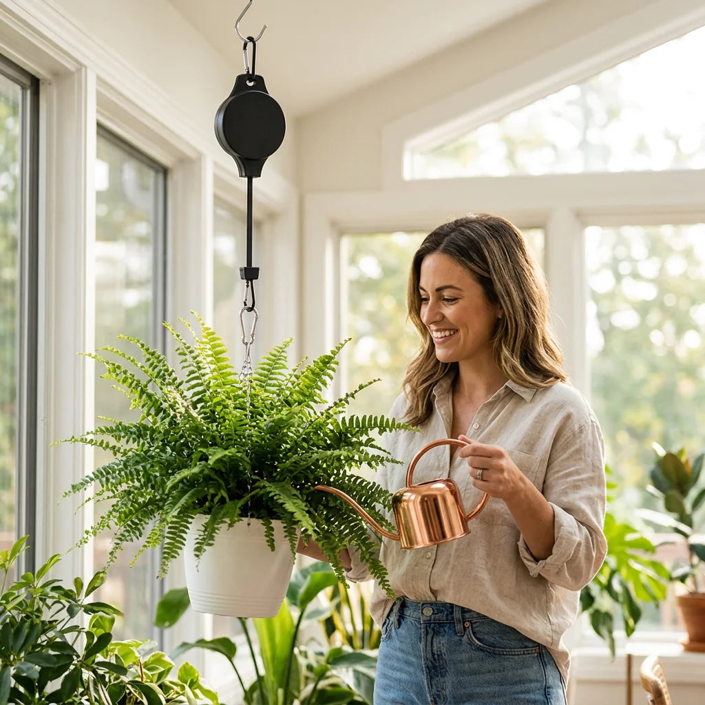 SmartLift™ - Effortless Retractable Plant Pulley System