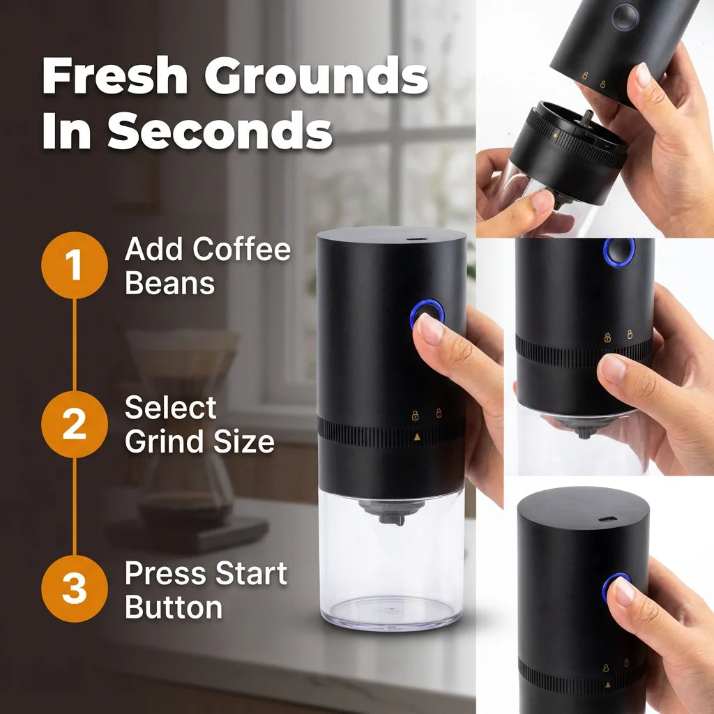 GrindPro™ - Adjustable grind settings for custom brewing perfection