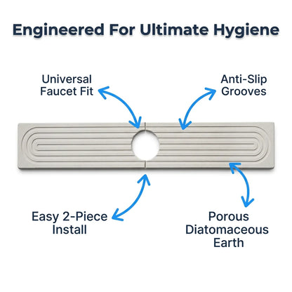 DryLock™ - Superabsorbent diatomaceous earth dish drying mat