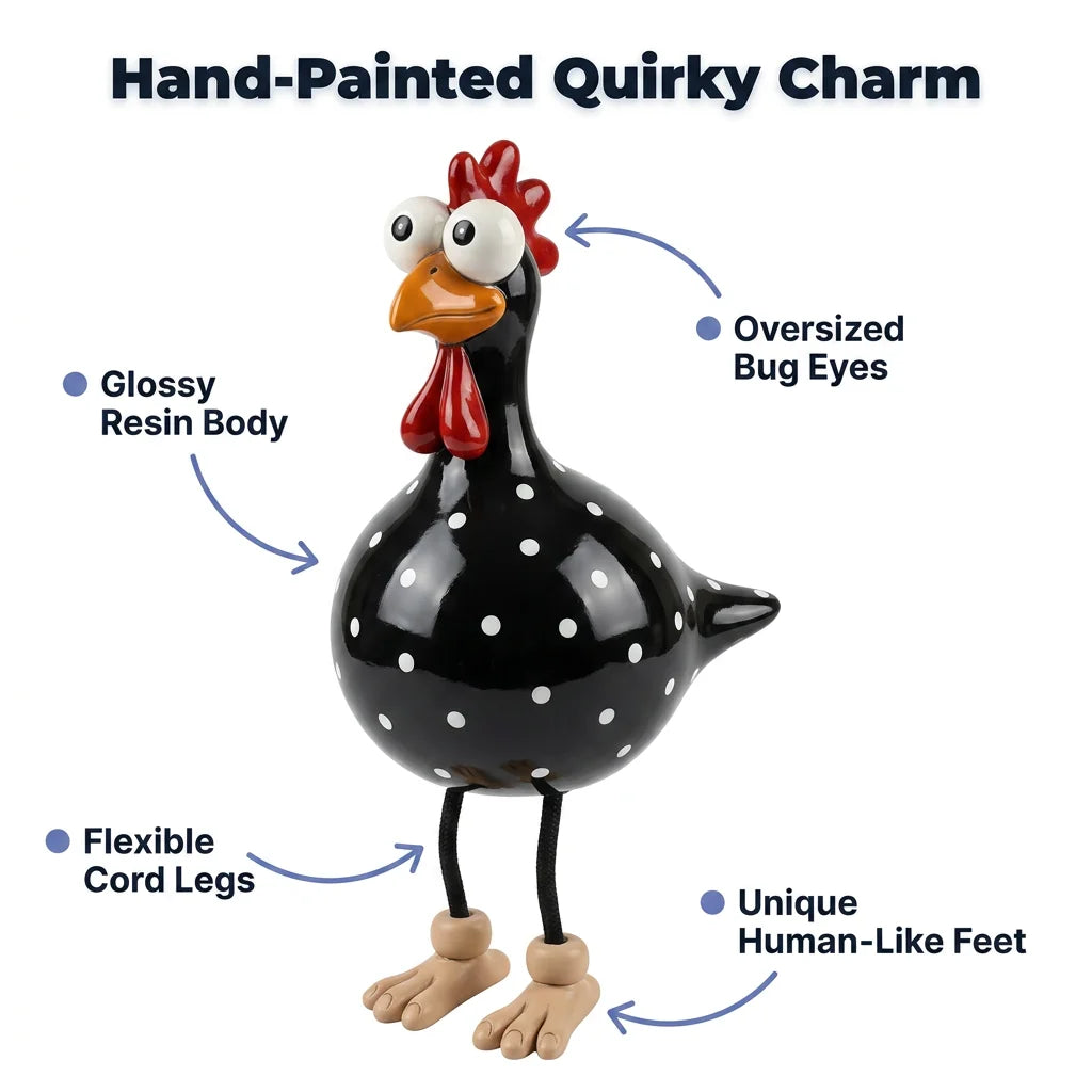 YardChick™ - Charming resin garden accents in five vibrant colors