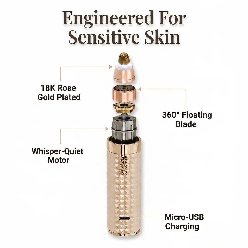 3-in-1 Electric Trimmer - Painless Precision for Brows, Face and Body